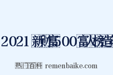 2021新财富500富人榜造句是什么意思的图片